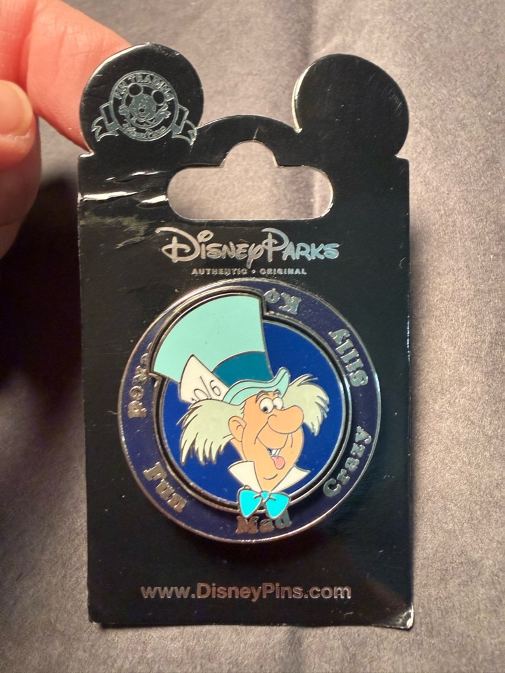 NWT Disney Mad Hatter Spinning Trading Pins 2014